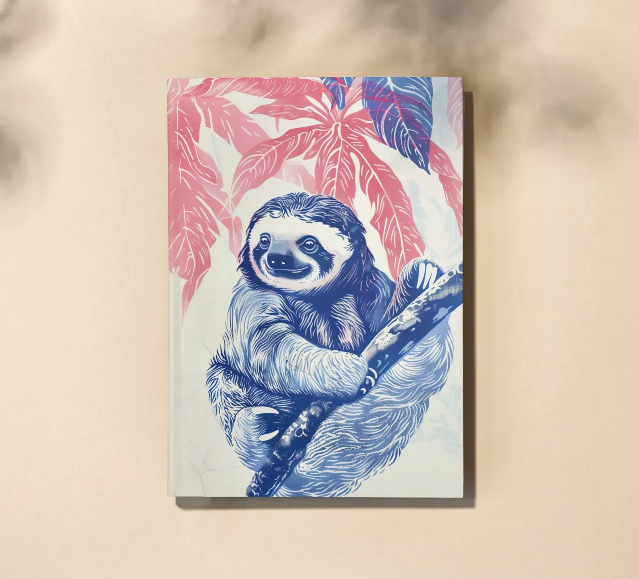 Tropical Sloth Print notebook by Cat Grafic Design