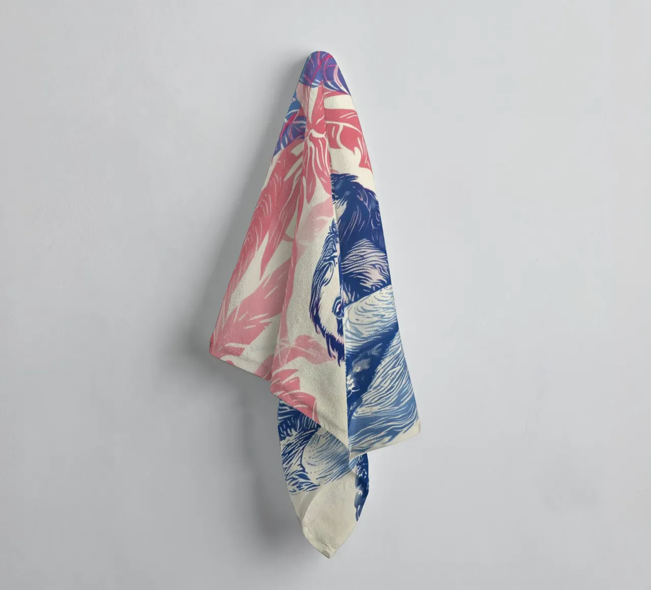 Tropical Sloth Print towel by Cat Grafic Design