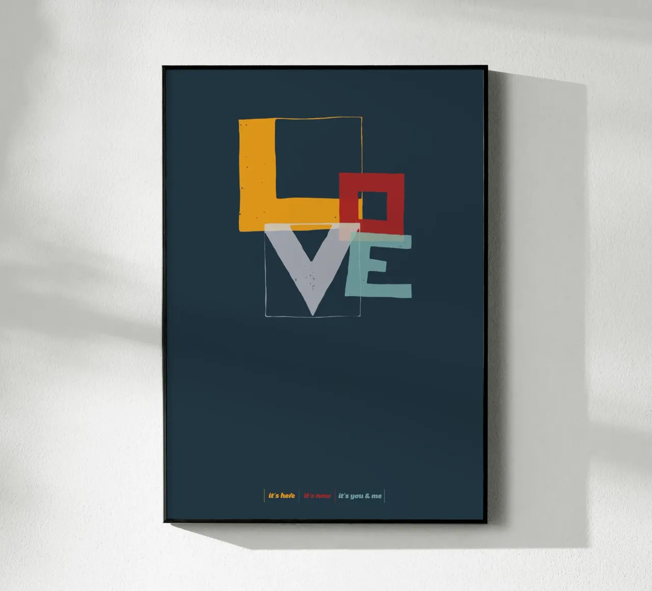 Love Type Blue plexiglass da lazydaypaper