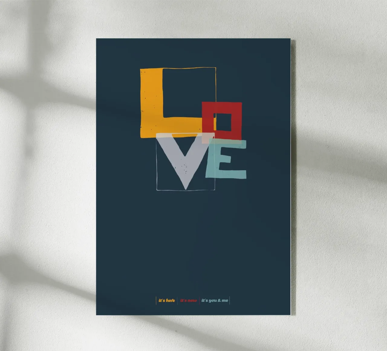 Love Type Blue plexiglass da lazydaypaper