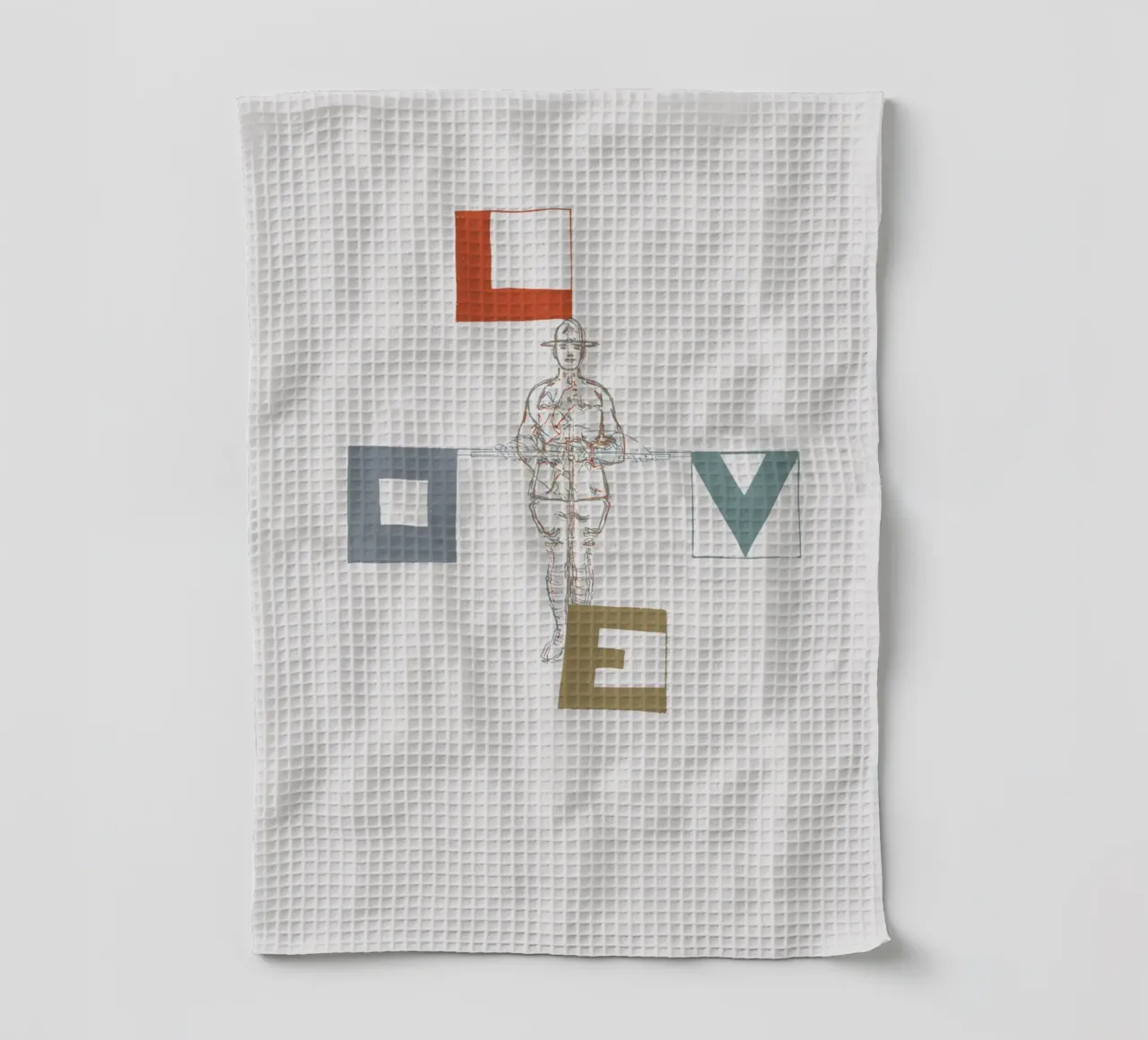 Love Flag canovaccio da cucina da lazydaypaper