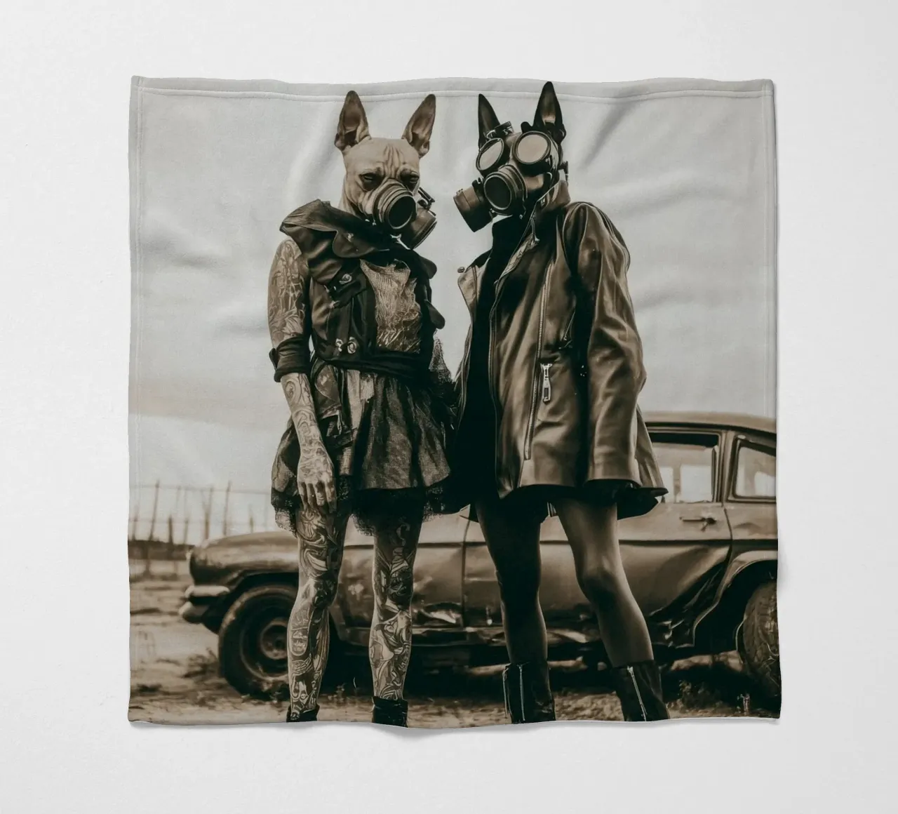 Chaos et Nox coperta in pile da Affiches Chien Originales – Dogland