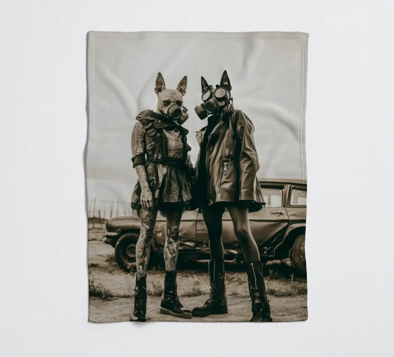 Chaos et Nox coperta in pile da Affiches Chien Originales – Dogland