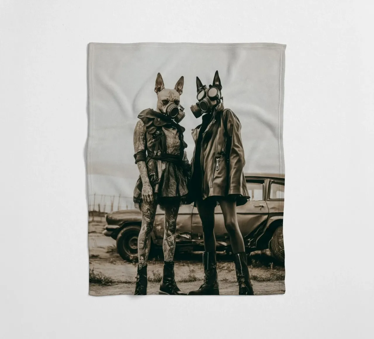 Chaos et Nox coperta in pile da Affiches Chien Originales – Dogland