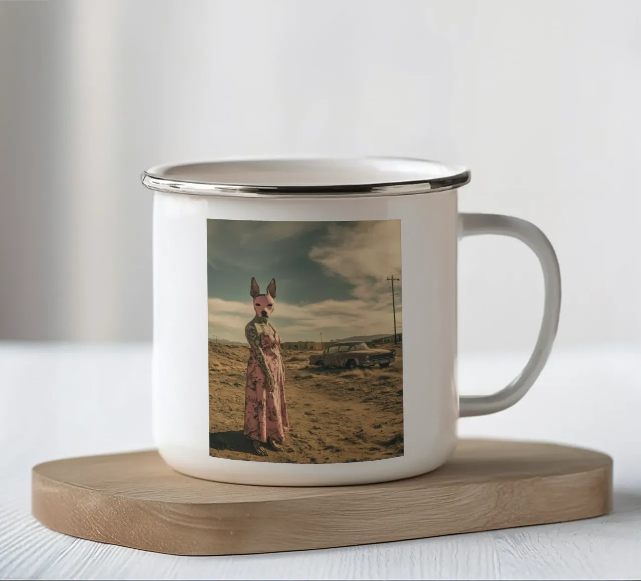 Isadora tazza in smalto da Affiches Chien Originales – Dogland