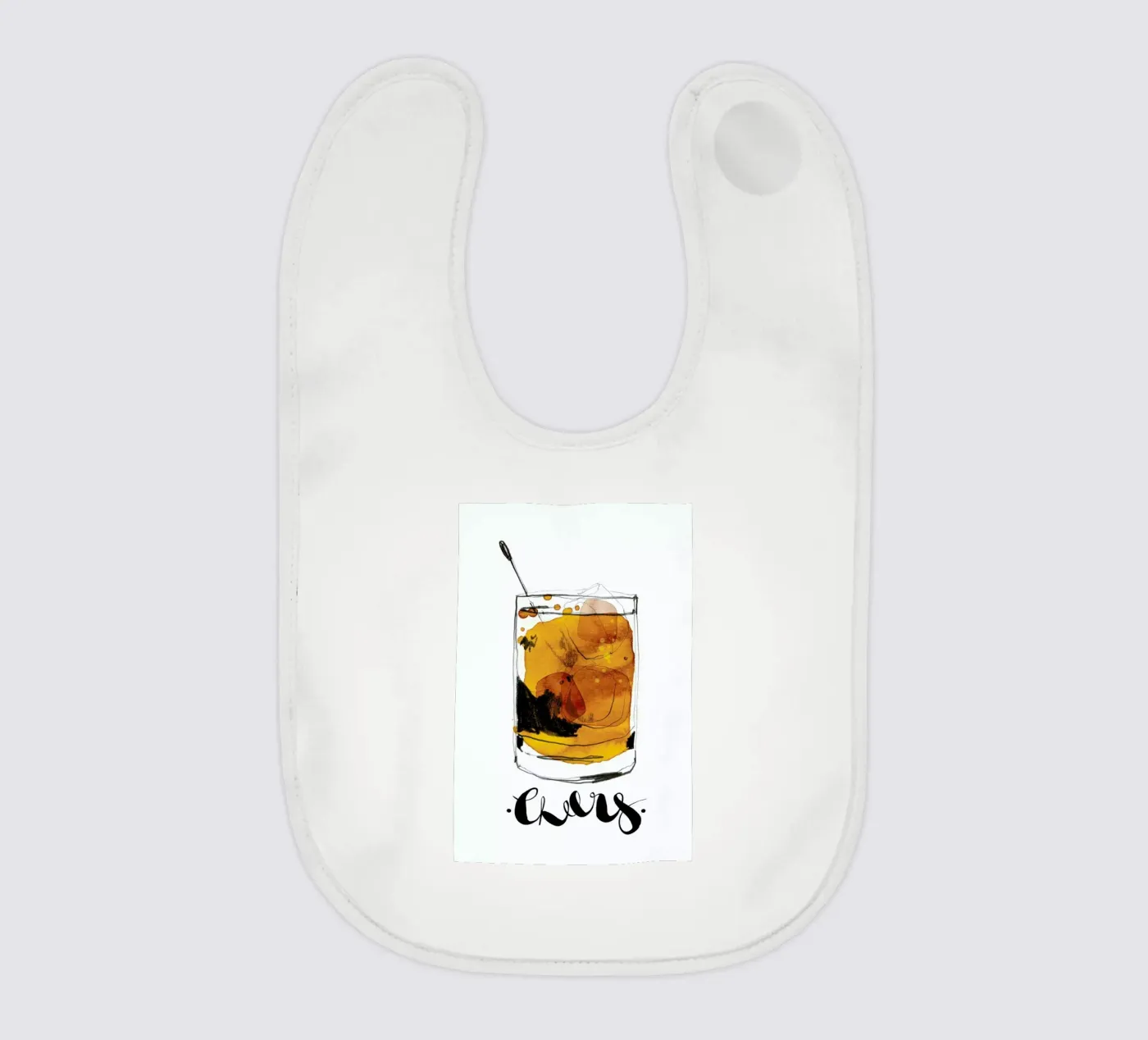 Cheers baby bib by Ekaterina Koroleva
