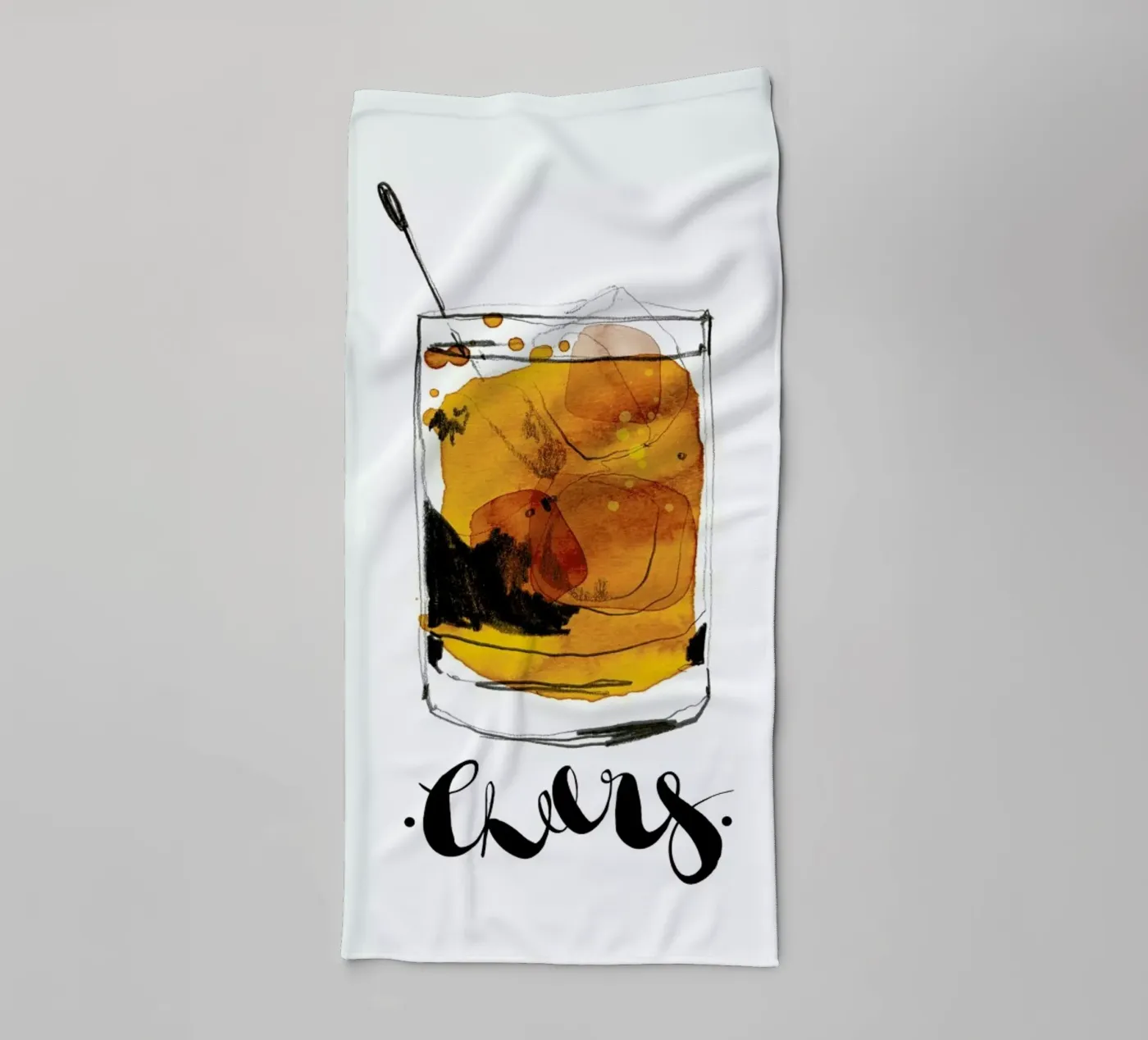Cheers towel by Ekaterina Koroleva