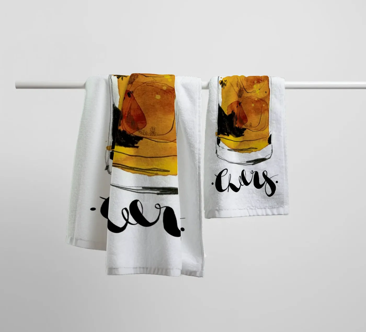 Cheers towel by Ekaterina Koroleva