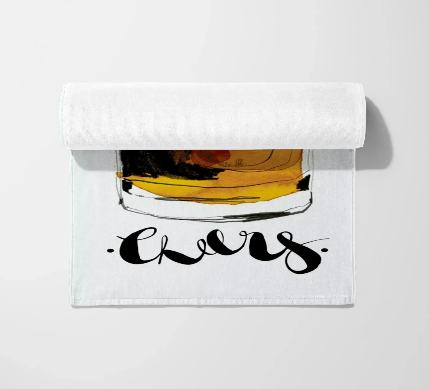 Cheers beach towel by Ekaterina Koroleva