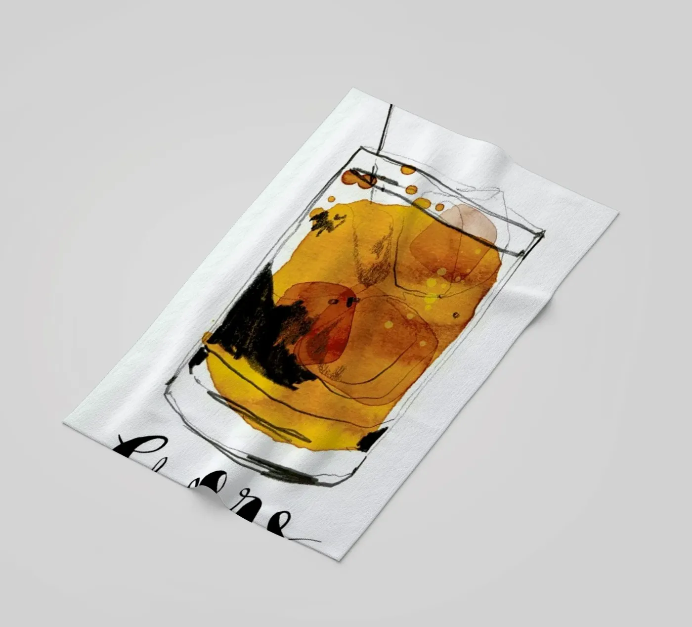 Cheers beach towel by Ekaterina Koroleva