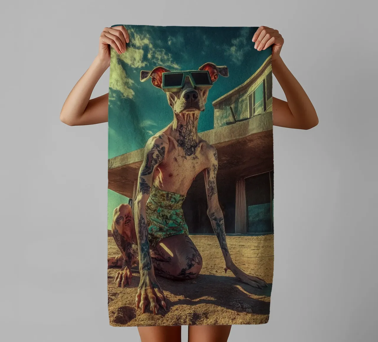 Dax asciugamano da bagno da Affiches Chien Originales – Dogland