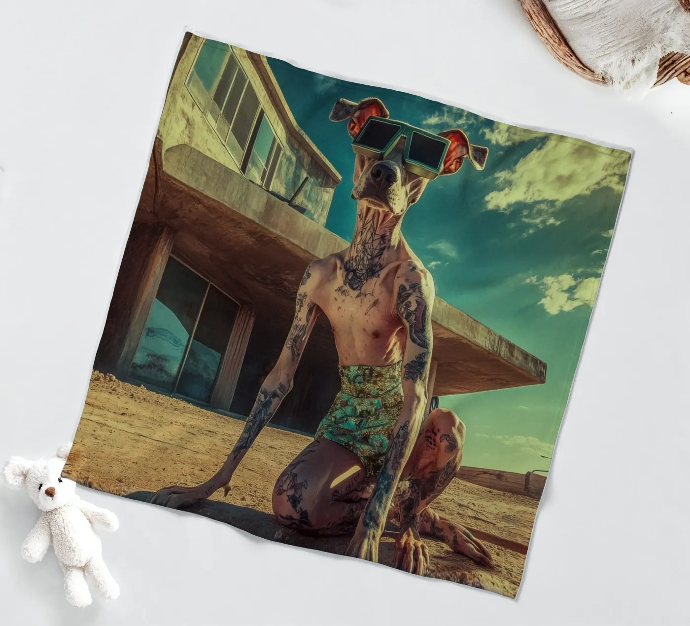 Dax Fleecedecke von Affiches Chien Originales – Dogland