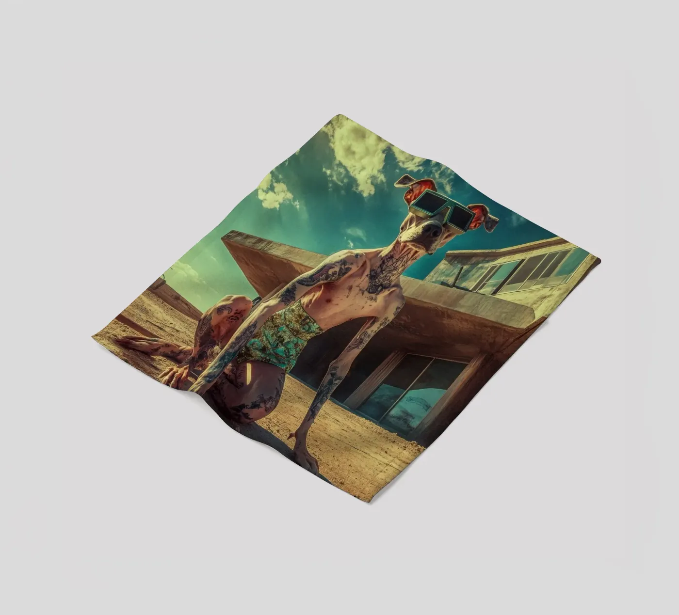 Dax Fleecedecke von Affiches Chien Originales – Dogland