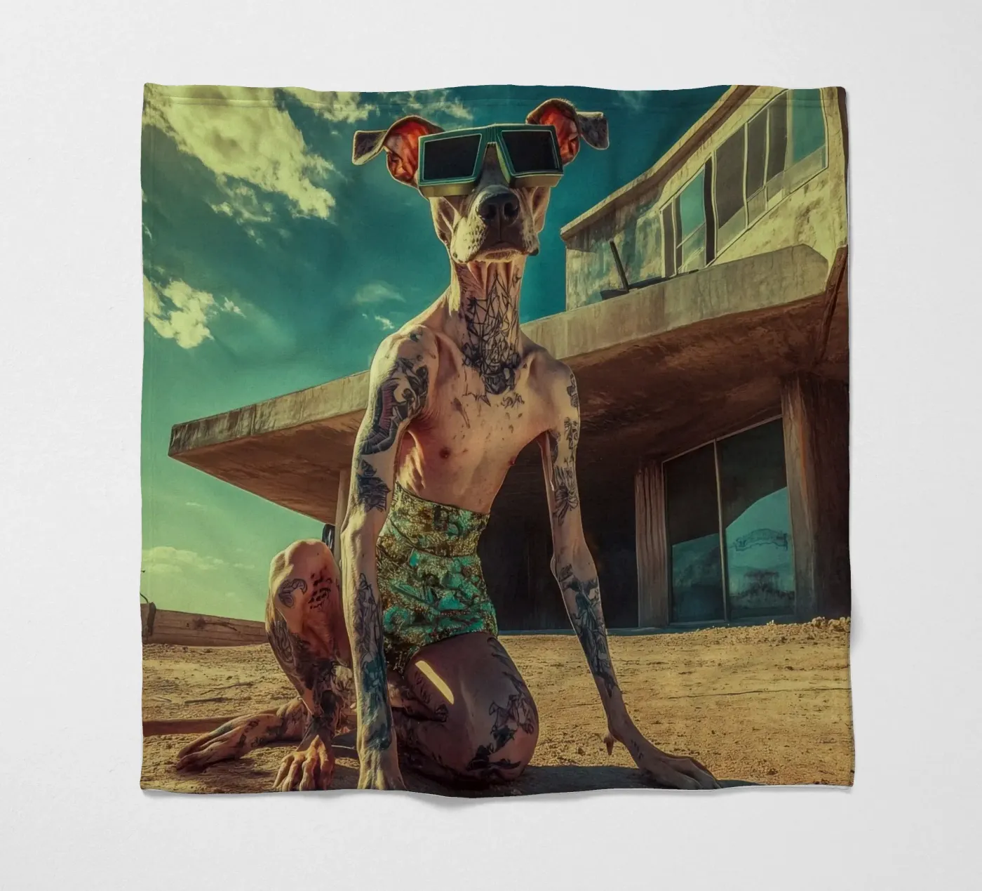 Dax Fleecedecke von Affiches Chien Originales – Dogland