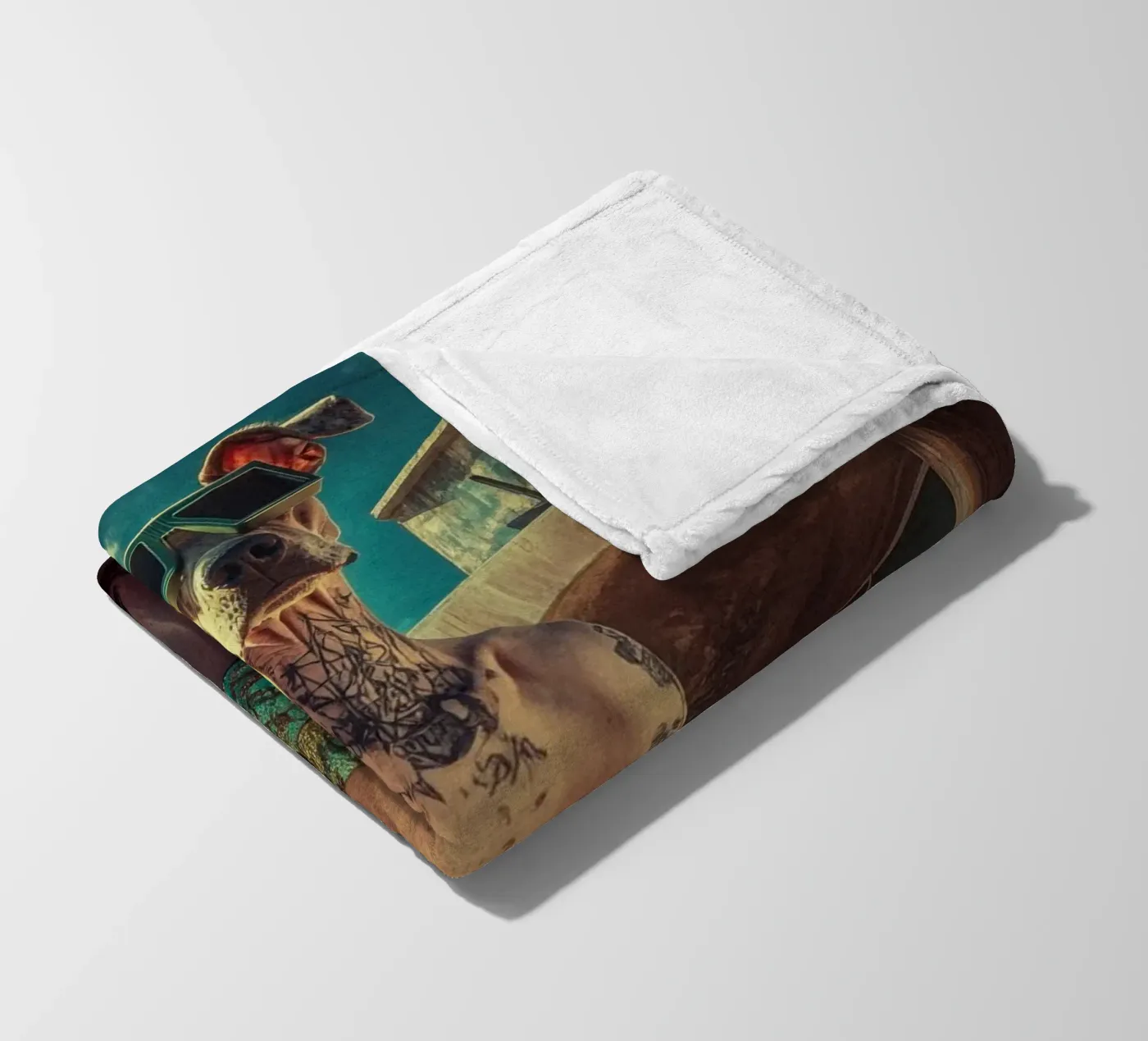 Dax Fleecedecke von Affiches Chien Originales – Dogland