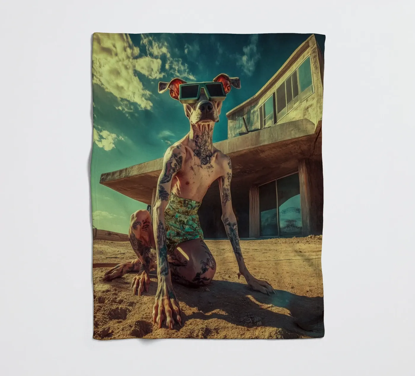 Dax Fleecedecke von Affiches Chien Originales – Dogland