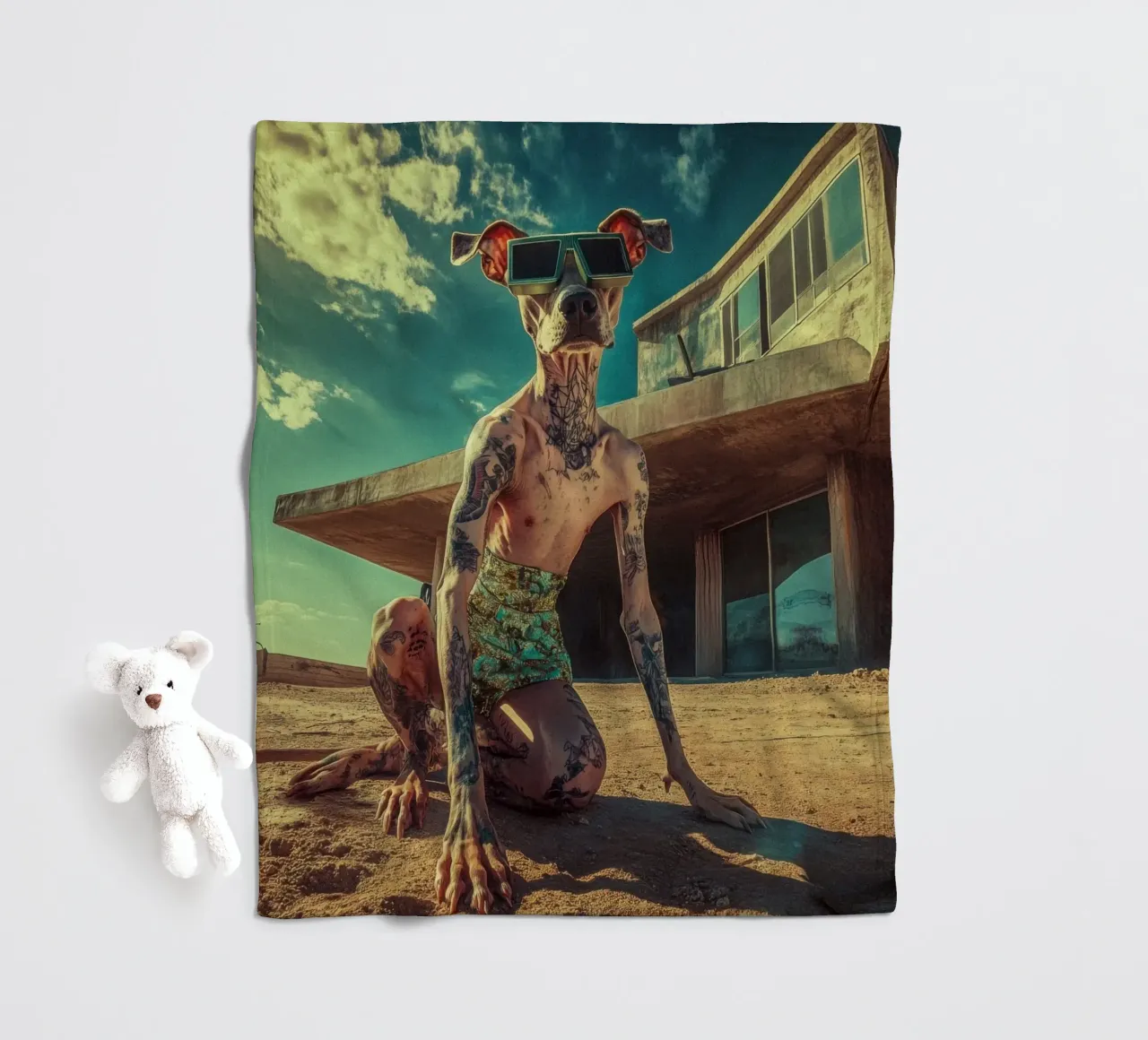 Dax coperta in pile da Affiches Chien Originales – Dogland