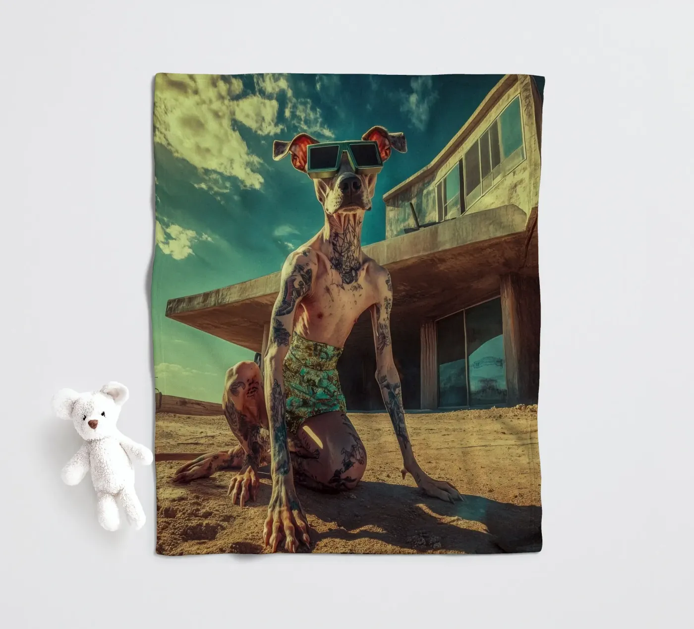 Dax Fleecedecke von Affiches Chien Originales – Dogland