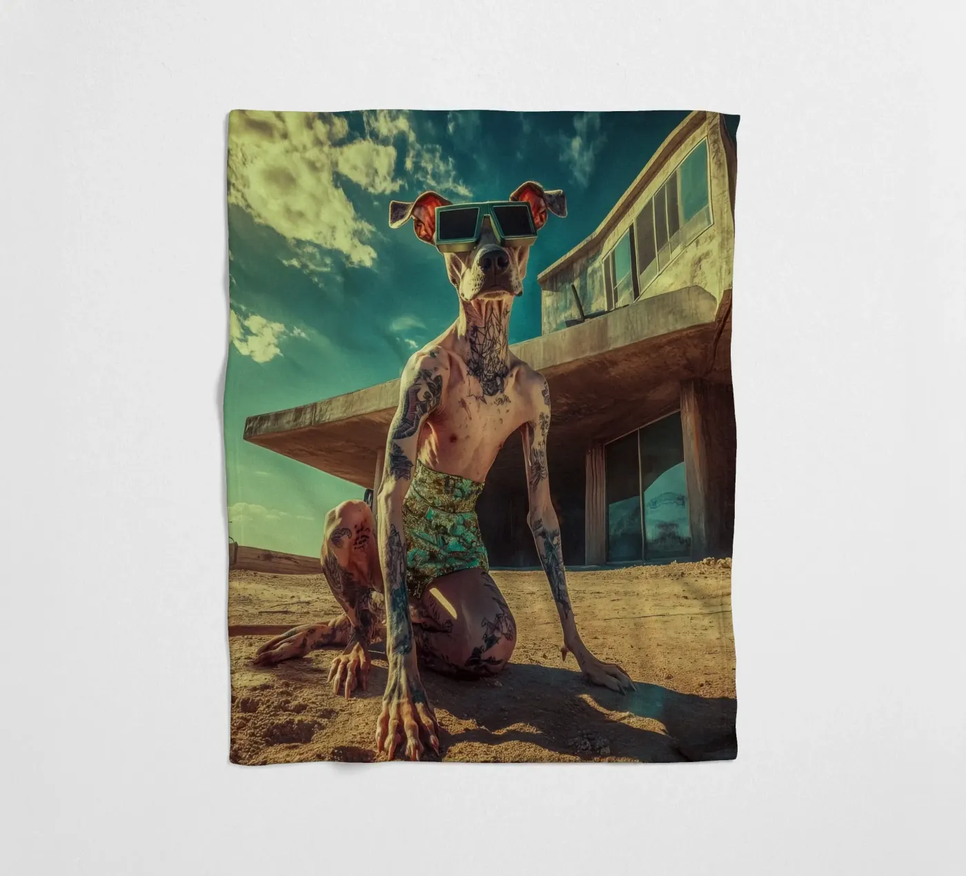 Dax Fleecedecke von Affiches Chien Originales – Dogland