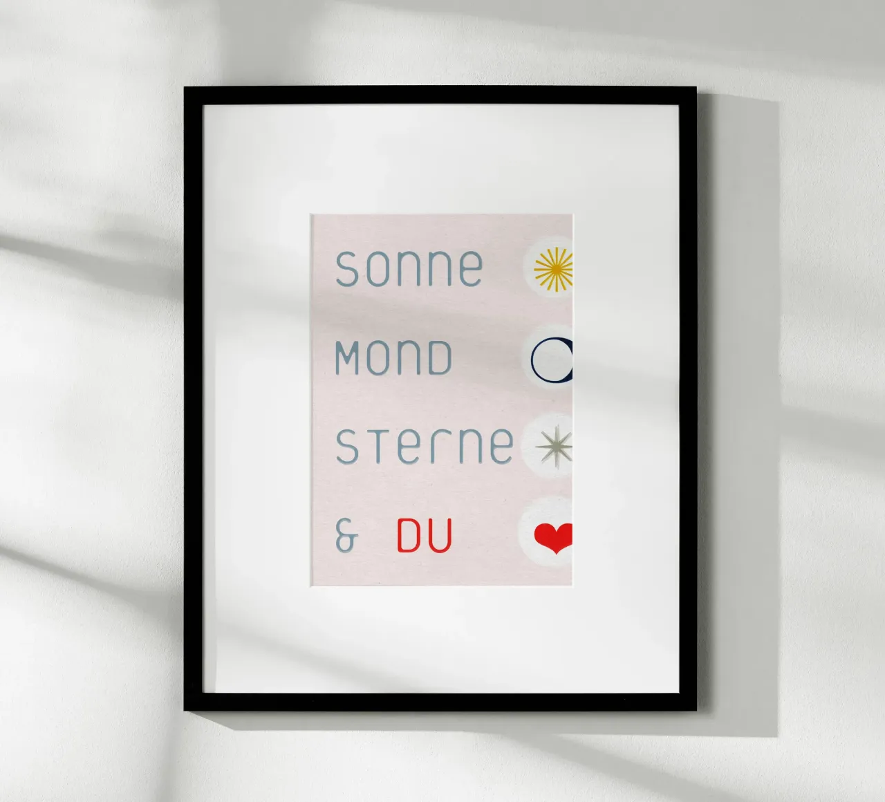 Sonne, Mond, Sterne & Du poster da lazydaypaper