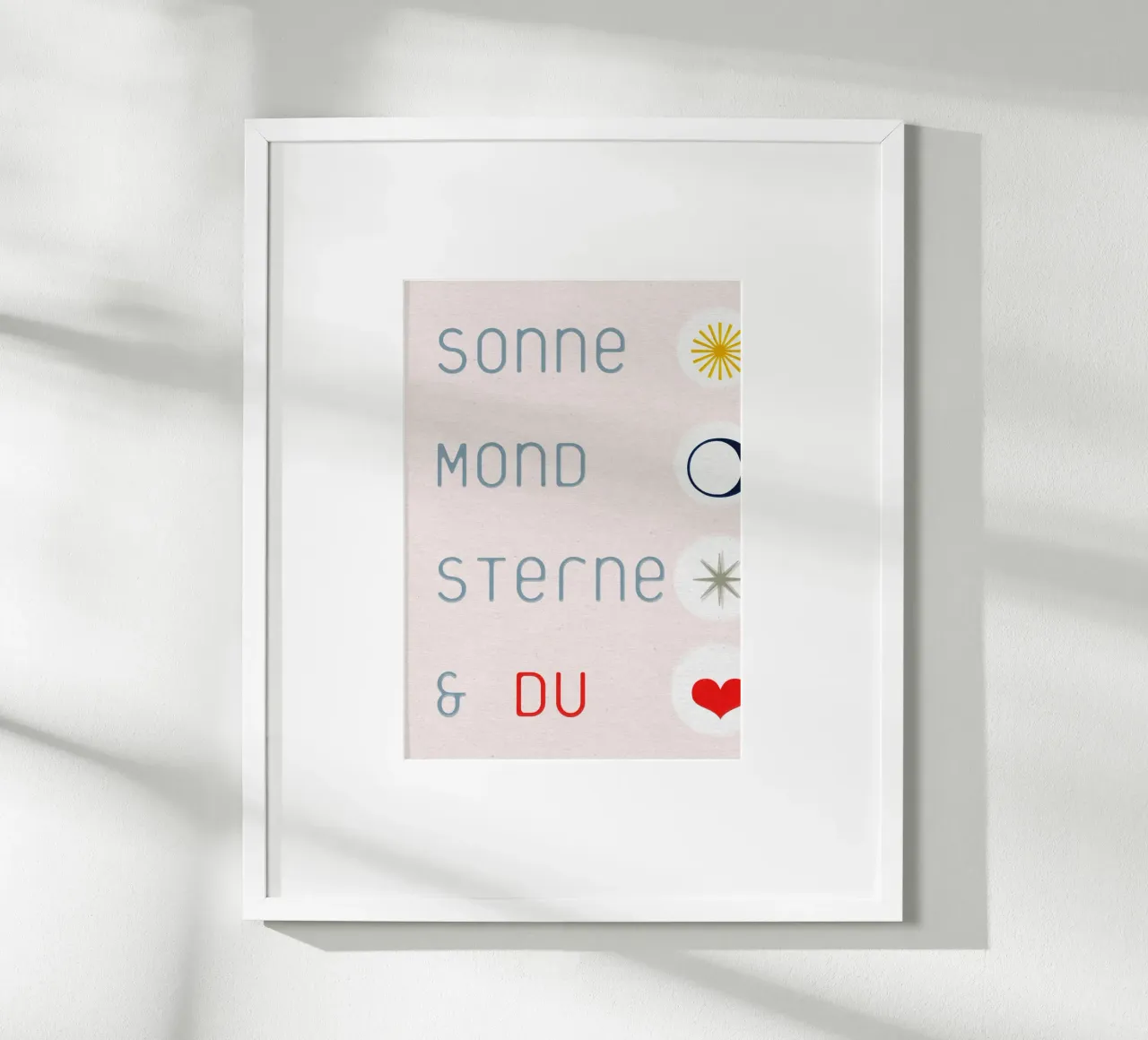 Sonne, Mond, Sterne & Du poster da lazydaypaper
