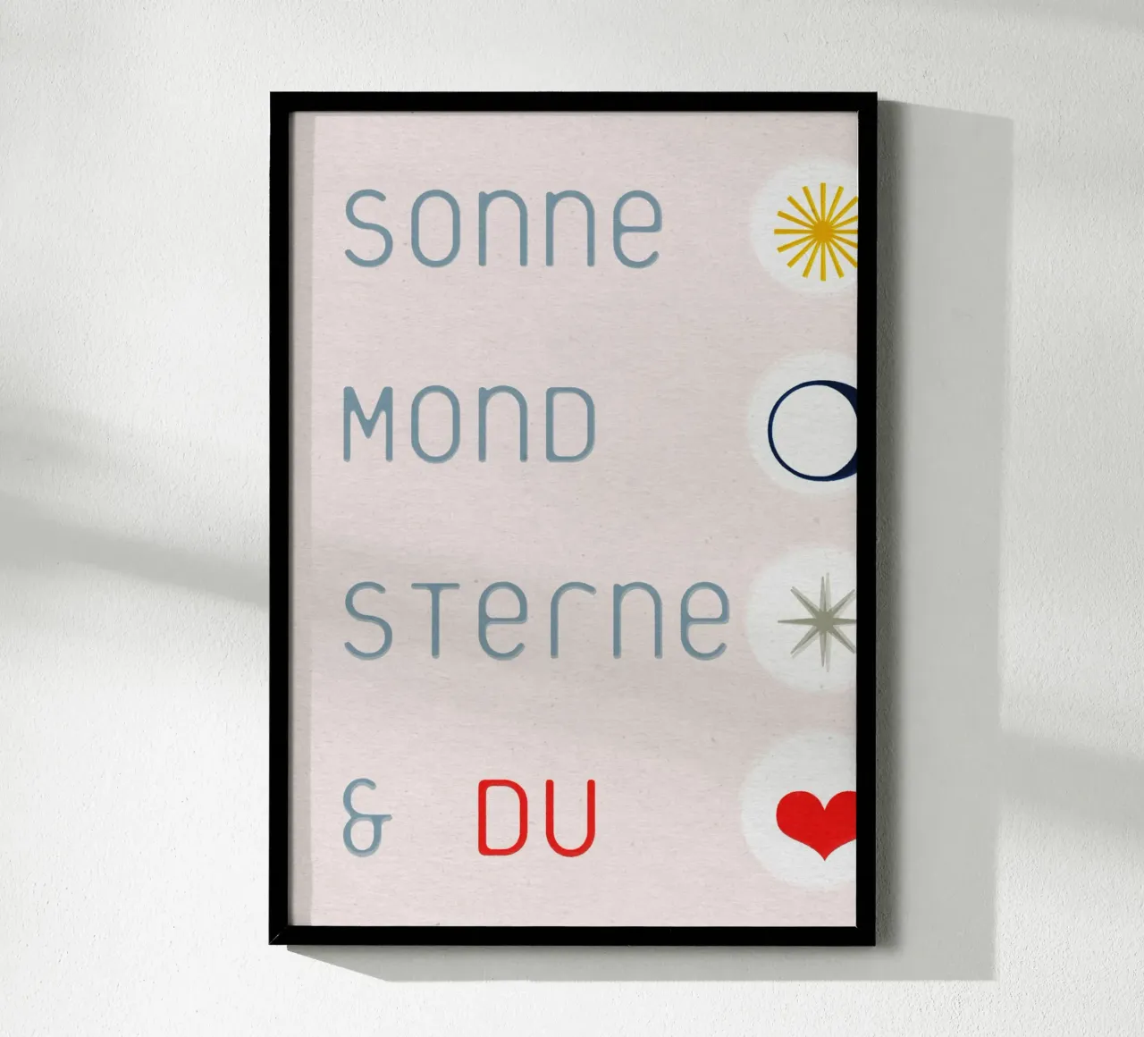 Sonne, Mond, Sterne & Du poster da lazydaypaper