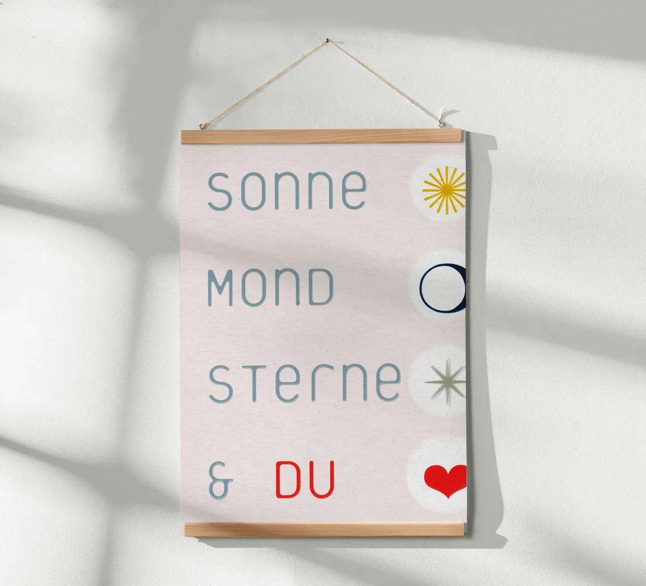 Sonne, Mond, Sterne & Du poster da lazydaypaper
