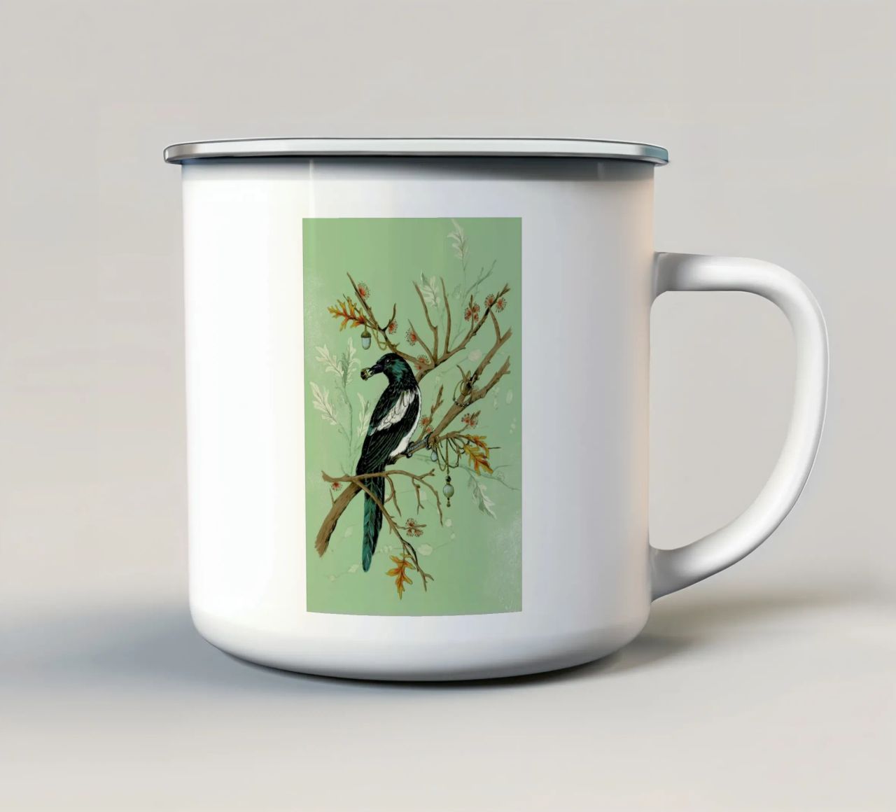 Magpie Jewels tazza in smalto da La Scarlatte