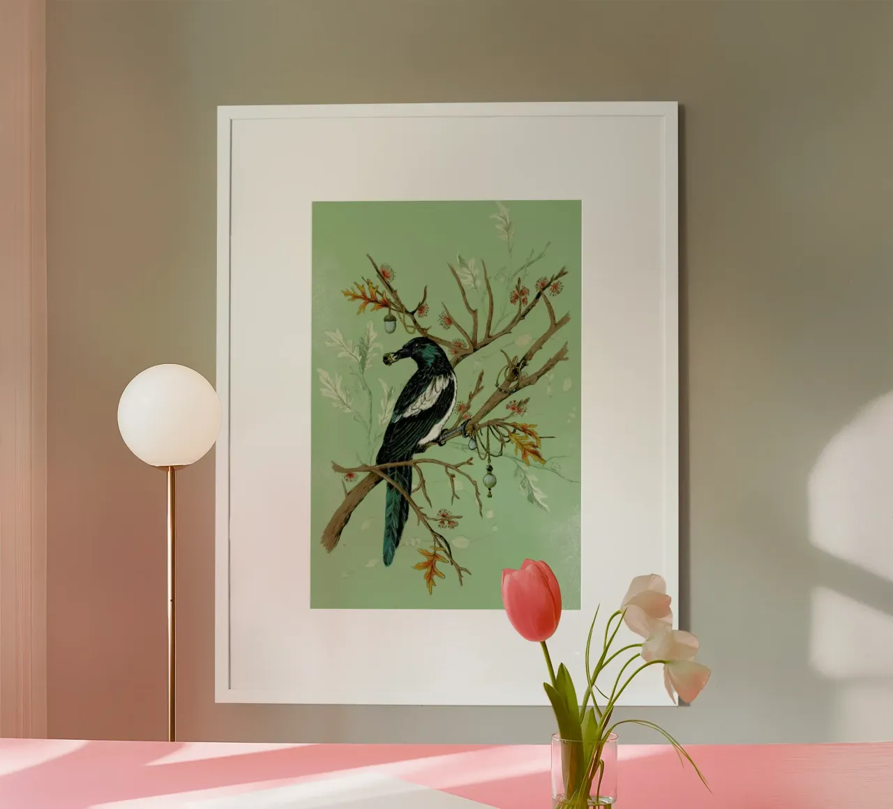 Magpie Jewels poster con telaio in alluminio da La Scarlatte