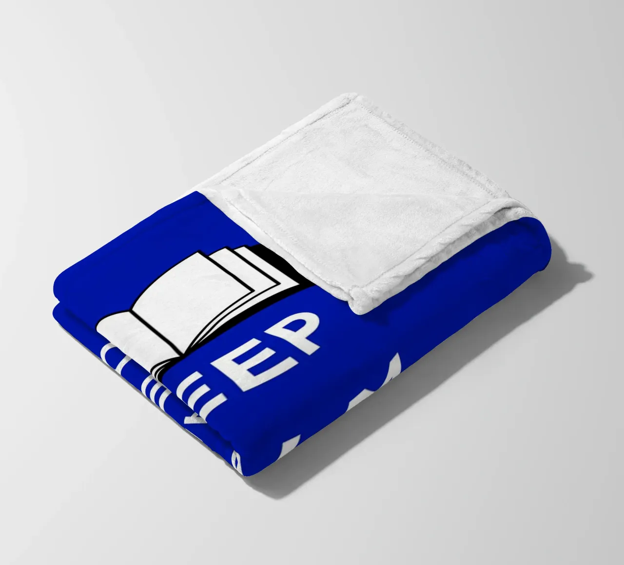 Keep Calm and Read On - Blue Background coperta in pile da FABOArt