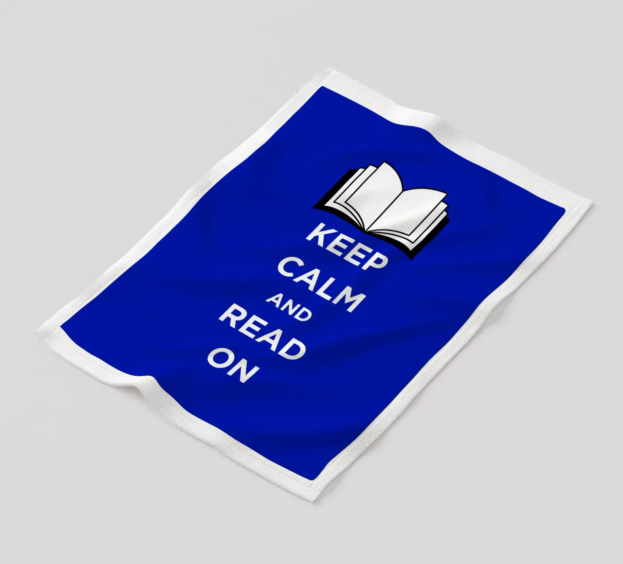 Keep Calm and Read On - Blue Background coperta in pile da FABOArt