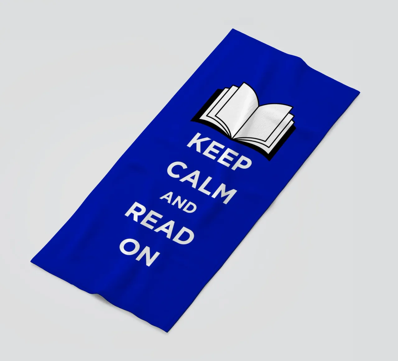 Keep Calm and Read On - Blue Background telo mare da FABOArt