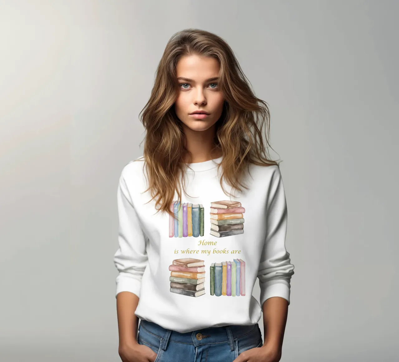 "Home is where my books are" felpa da FABOArt