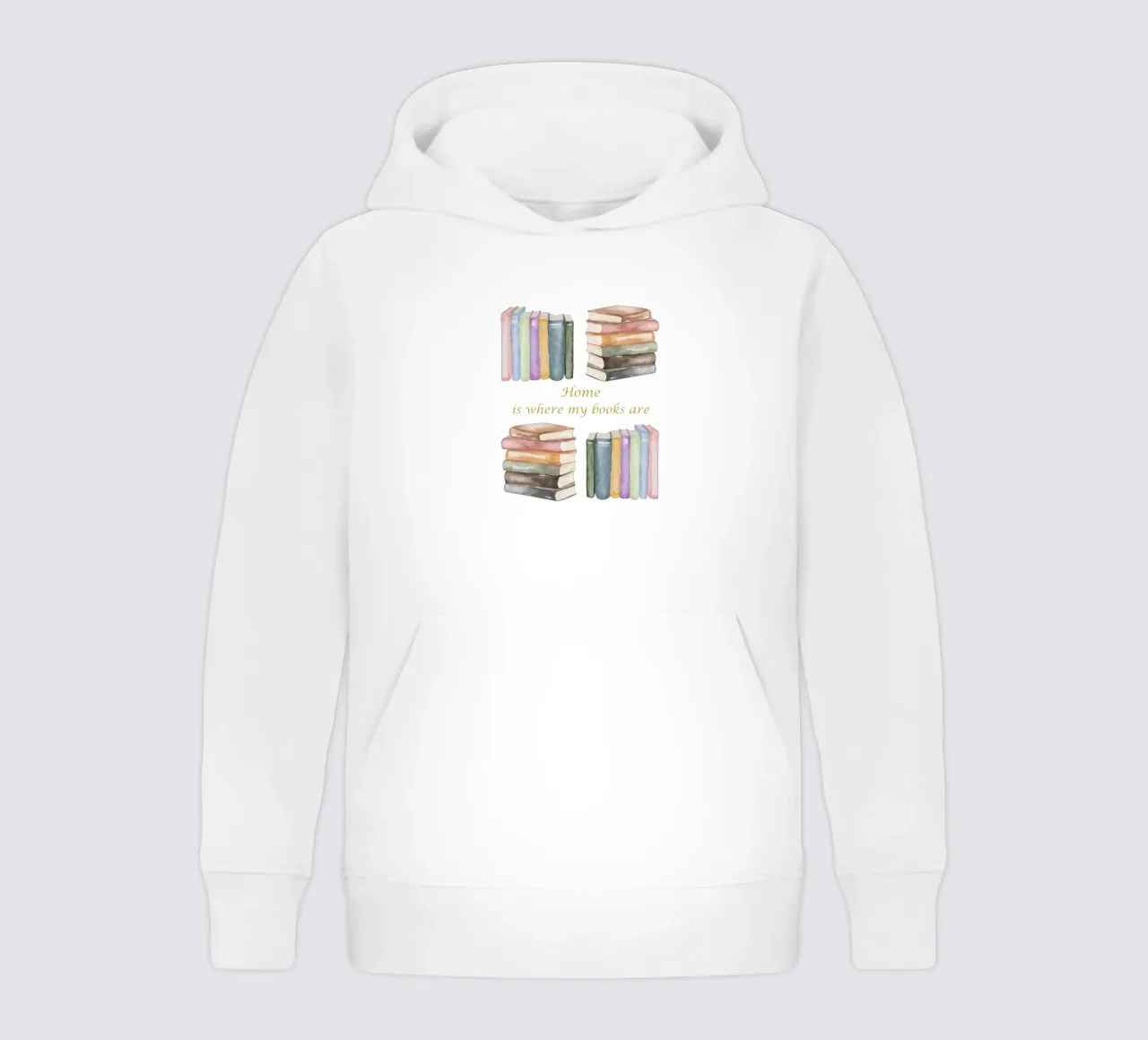 "Home is where my books are" sweat à capuche enfant de FABOArt
