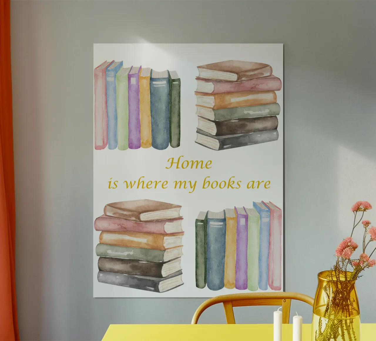 "Home is where my books are" carta hahnemühle da FABOArt