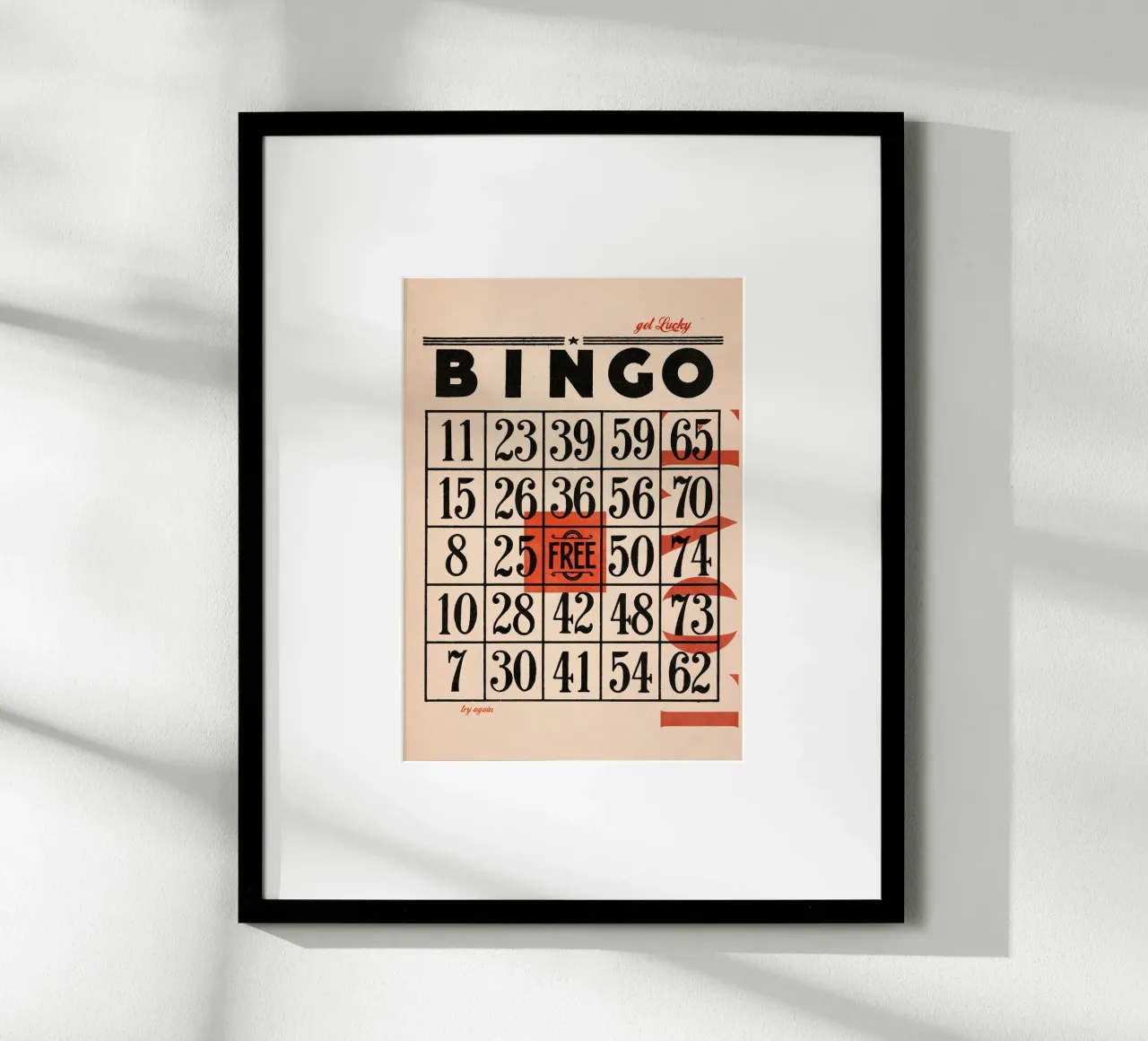 LUCKY IN LOVE 02 poster con telaio in plastica da lazydaypaper