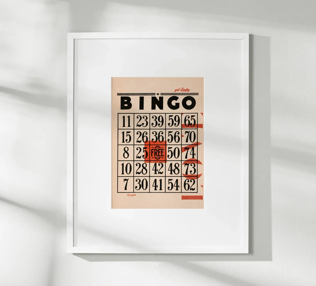 LUCKY IN LOVE 02 poster con telaio in plastica da lazydaypaper