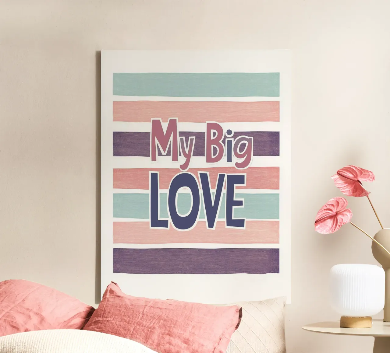 My big Love, Douce déclaration d'amour toile avec Caisse américaine de Carinaprint