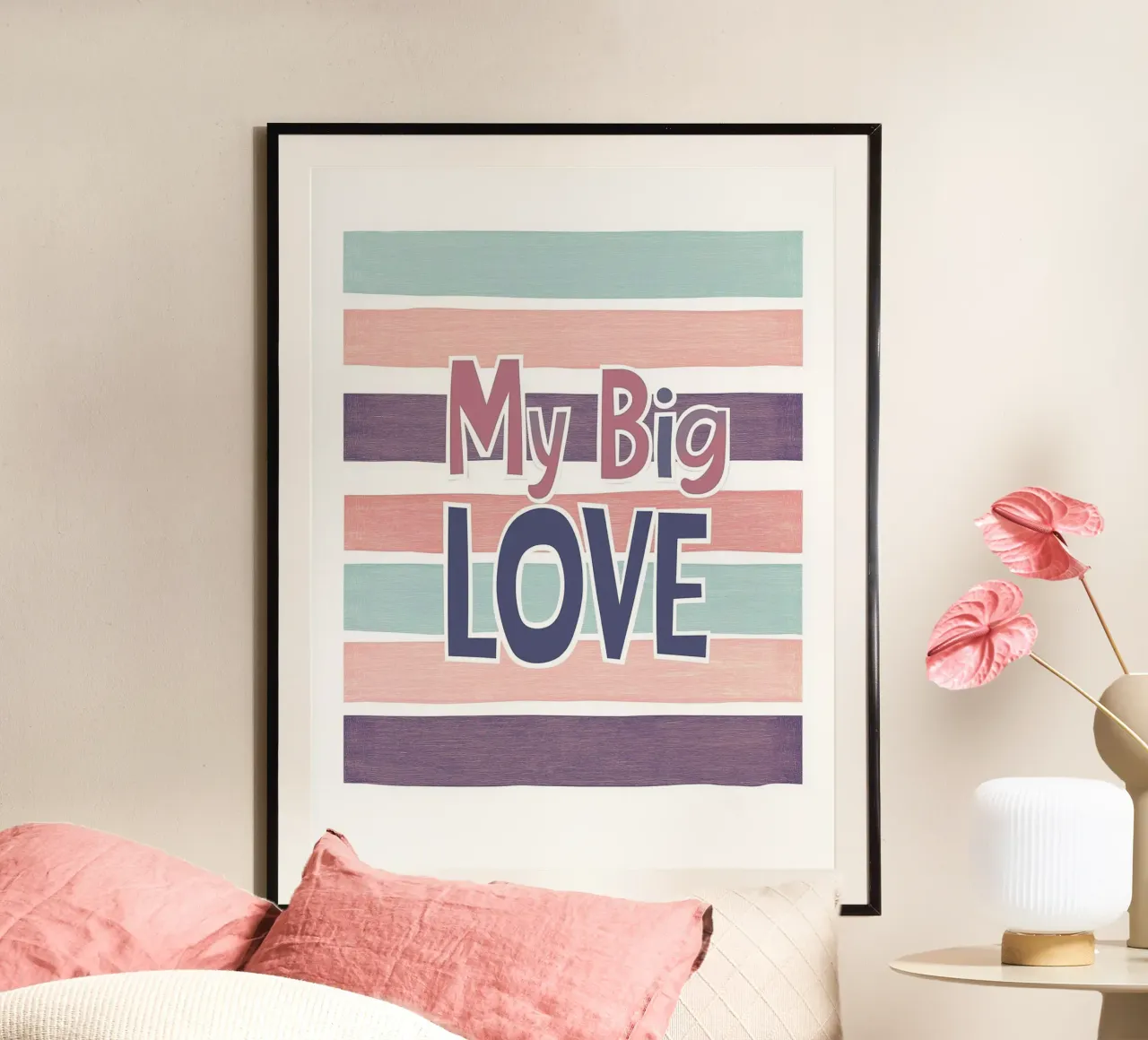 Il mio grande amore, dolce dichiarazione d'amore poster da Carinaprint