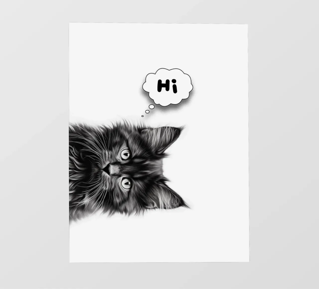 Un simpatico gattino dice "ciao" pellicola backlit da Carinaprint