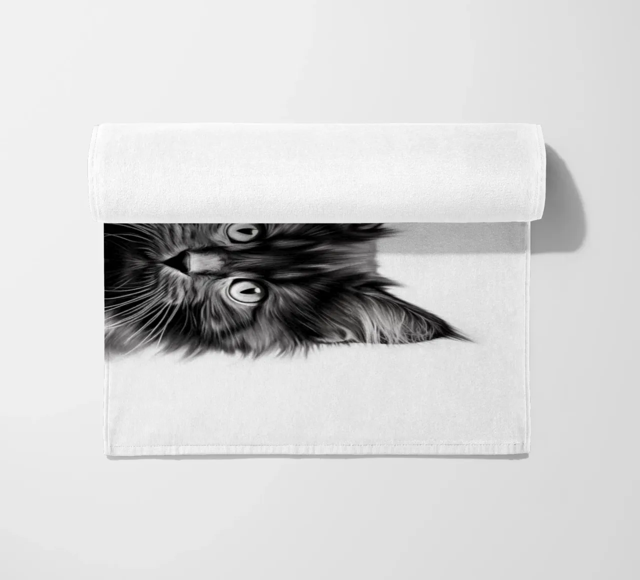 Un simpatico gattino dice "ciao" telo mare da Carinaprint