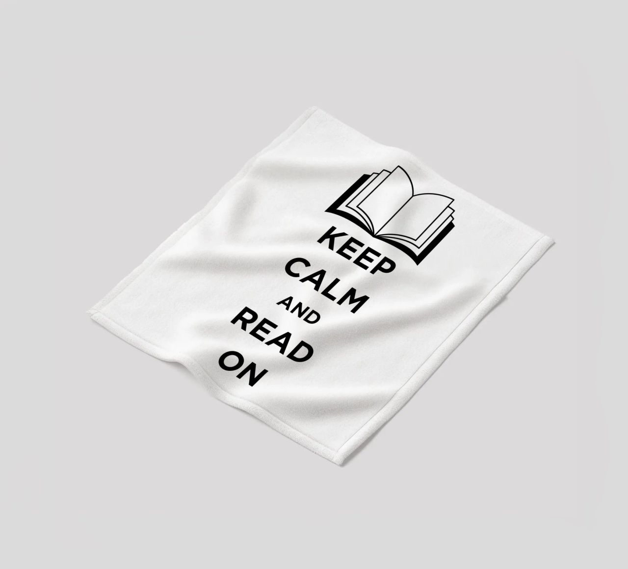KEEP CALM AND READ ON coperta in pile da FABOArt