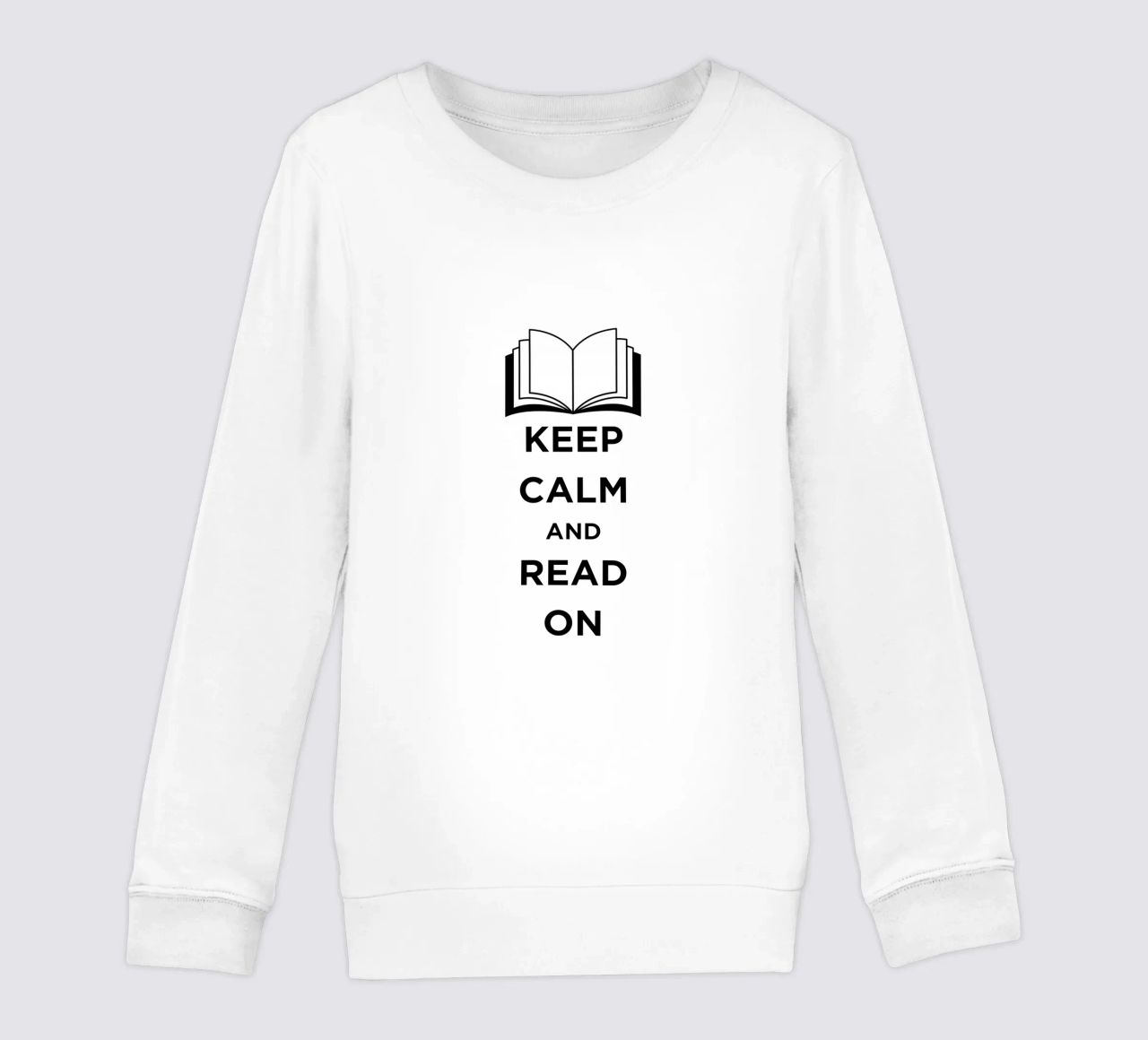KEEP CALM AND READ ON felpa bambino da FABOArt