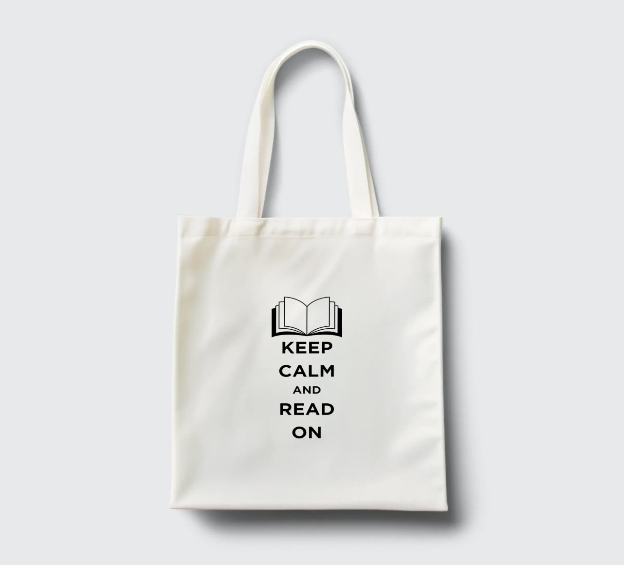 KEEP CALM AND READ ON borsa in juta da FABOArt