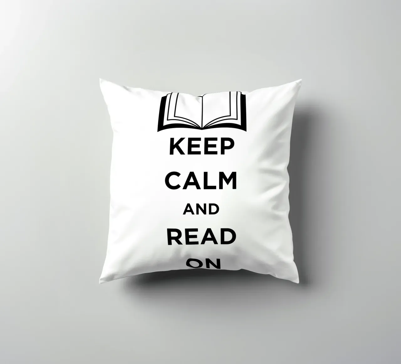 KEEP CALM AND READ ON cuscino da FABOArt