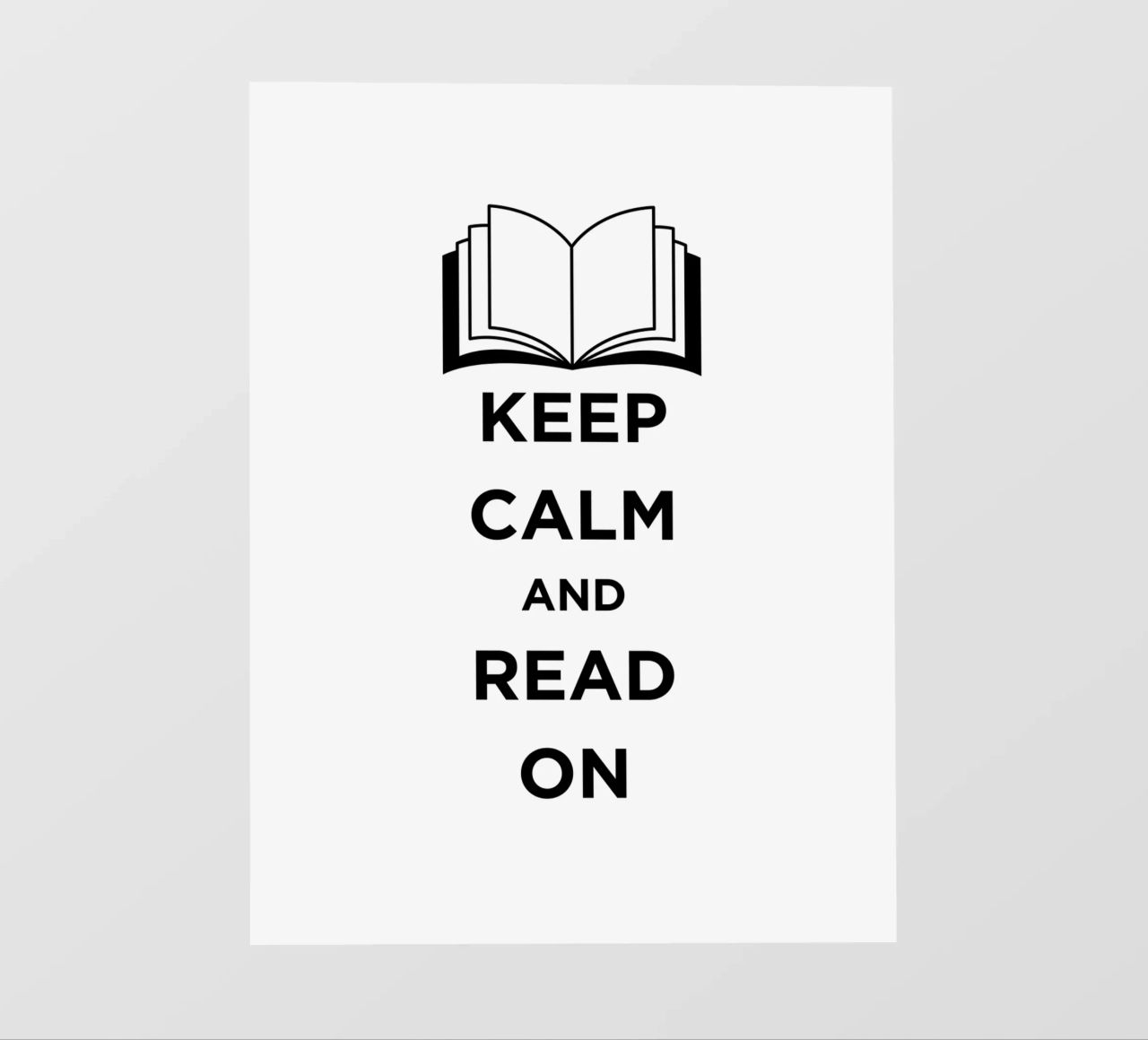 KEEP CALM AND READ ON pellicola backlit da FABOArt