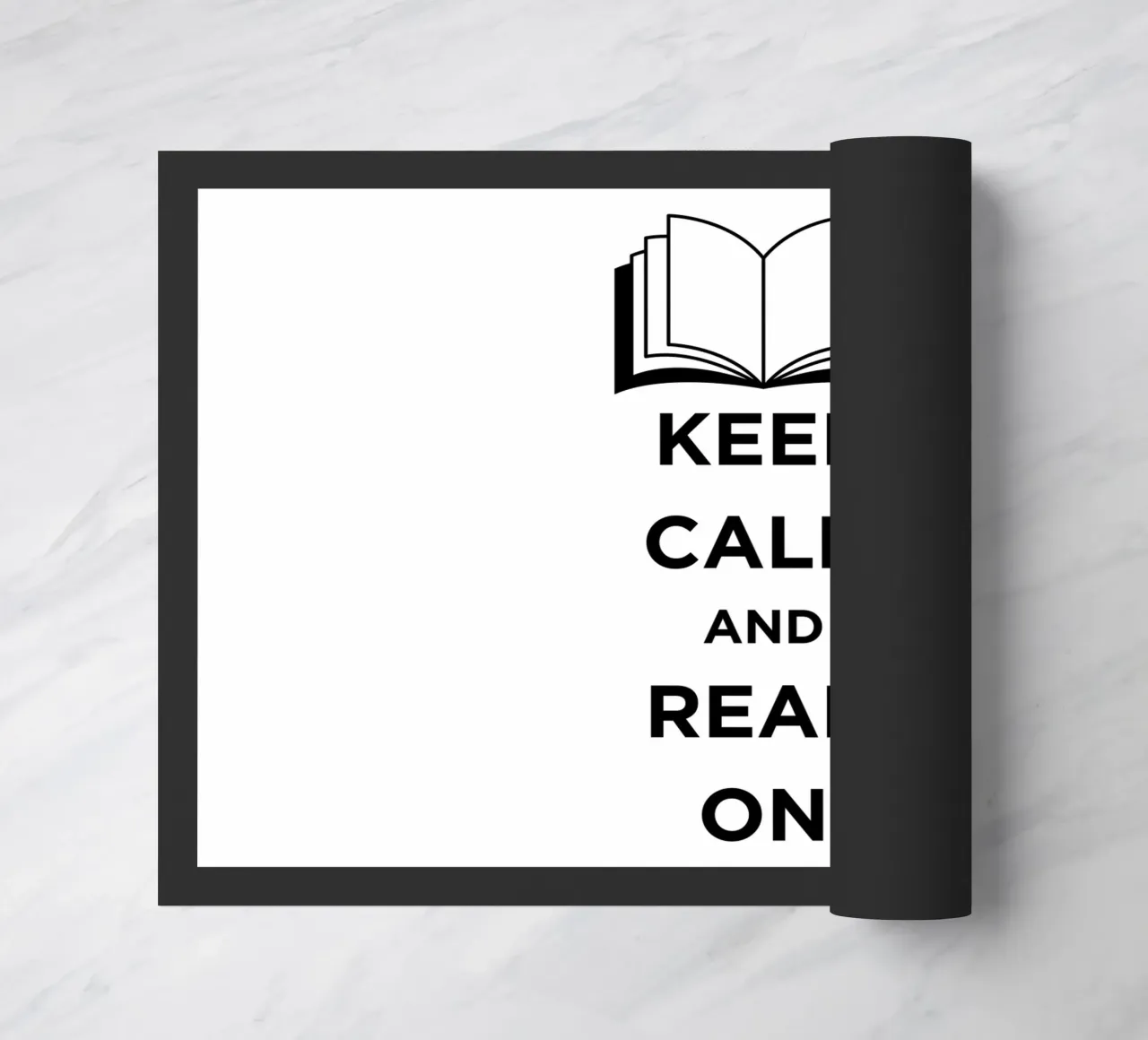 KEEP CALM AND READ ON Fußmatte von FABOArt