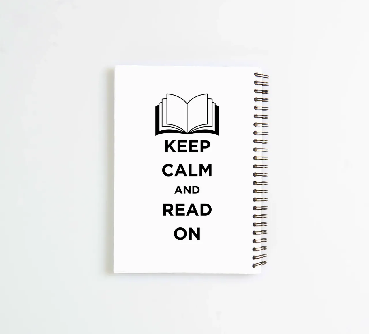 KEEP CALM AND READ ON spiral notebook by FABOArt