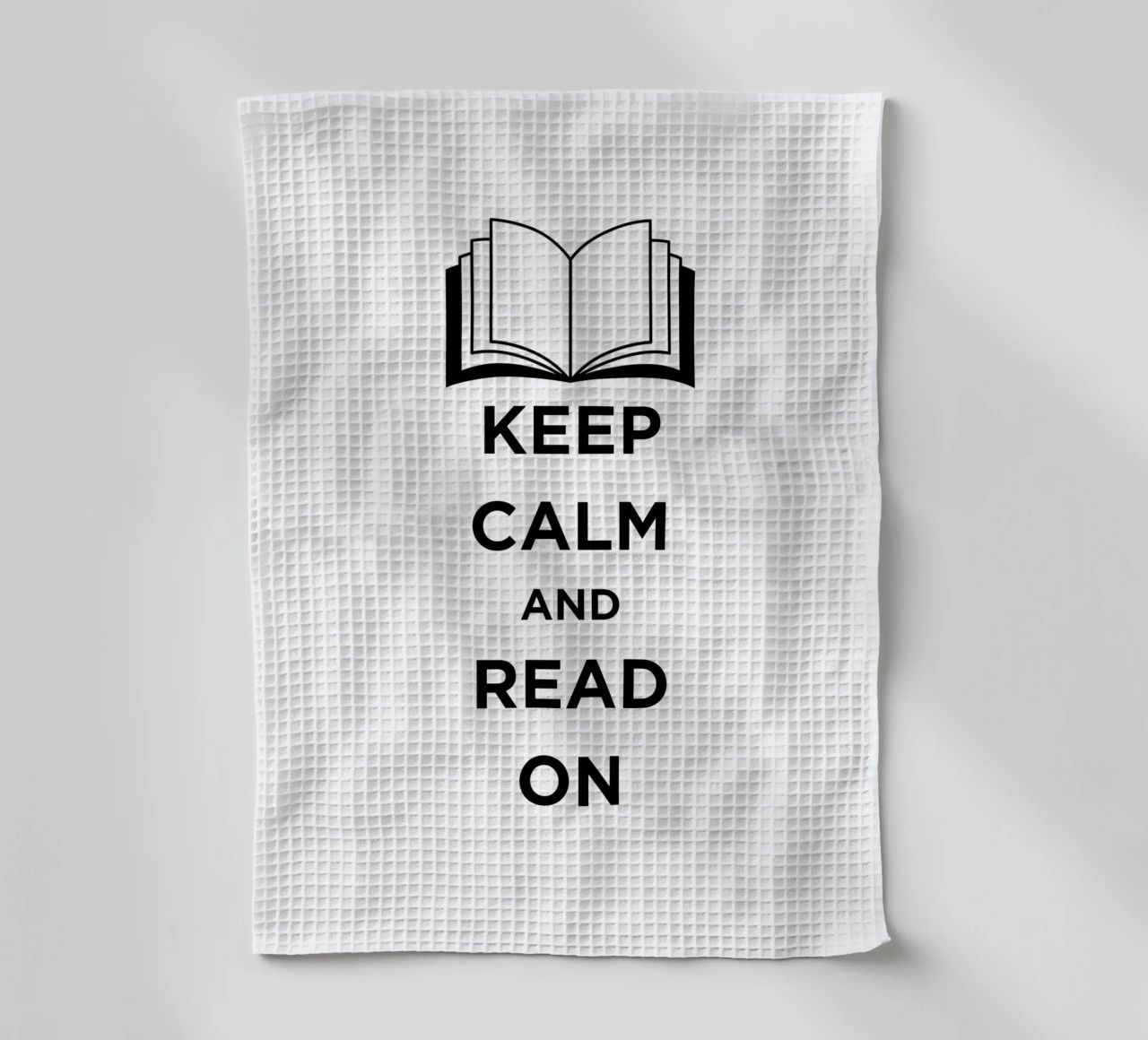 KEEP CALM AND READ ON canovaccio da cucina da FABOArt