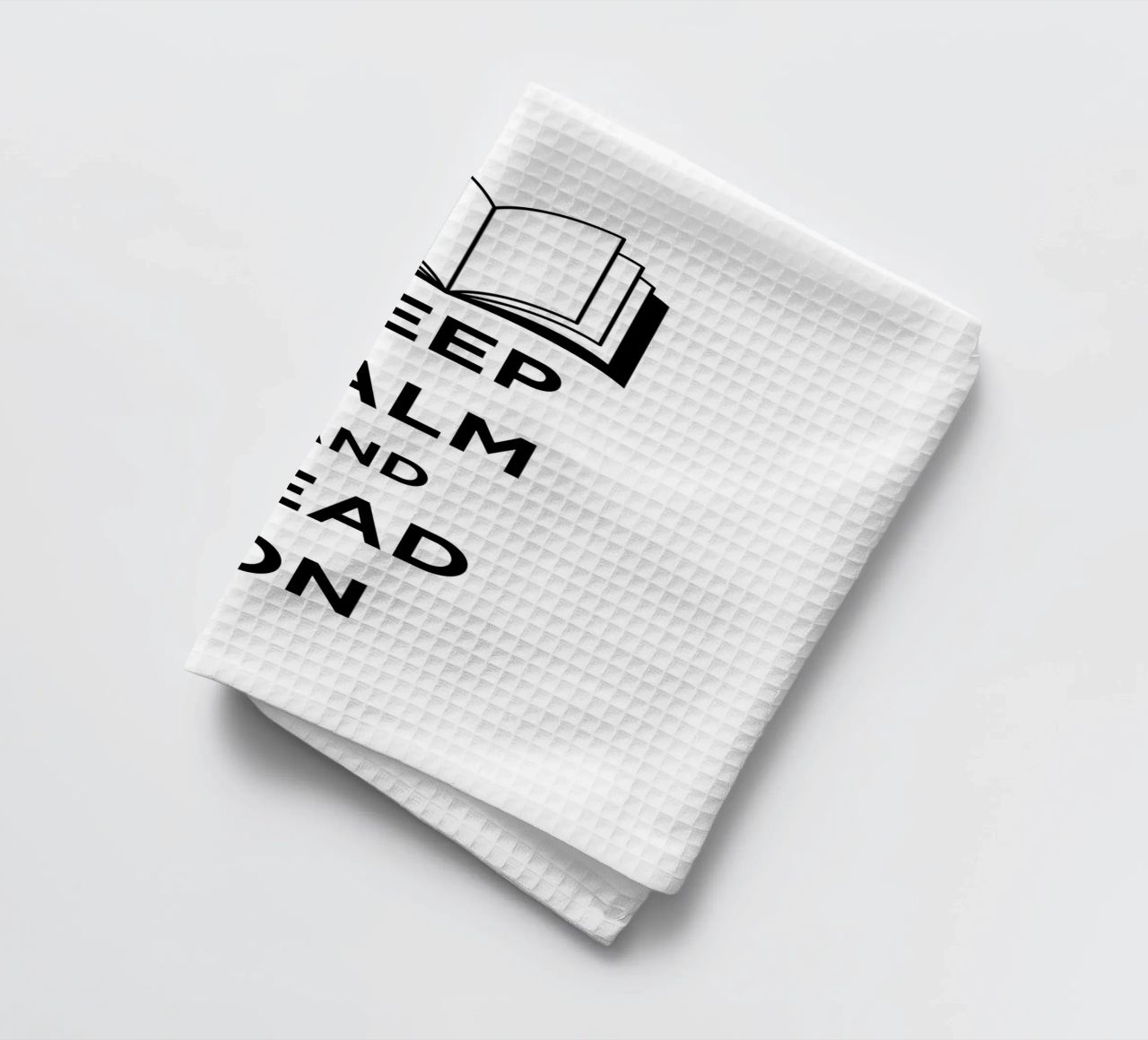 KEEP CALM AND READ ON canovaccio da cucina da FABOArt